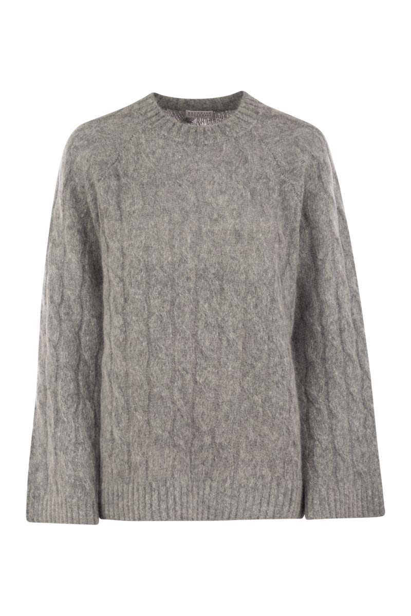 BRUNELLO CUCINELLI Luxury Wool and Mohair Sweater with Elegant Detail