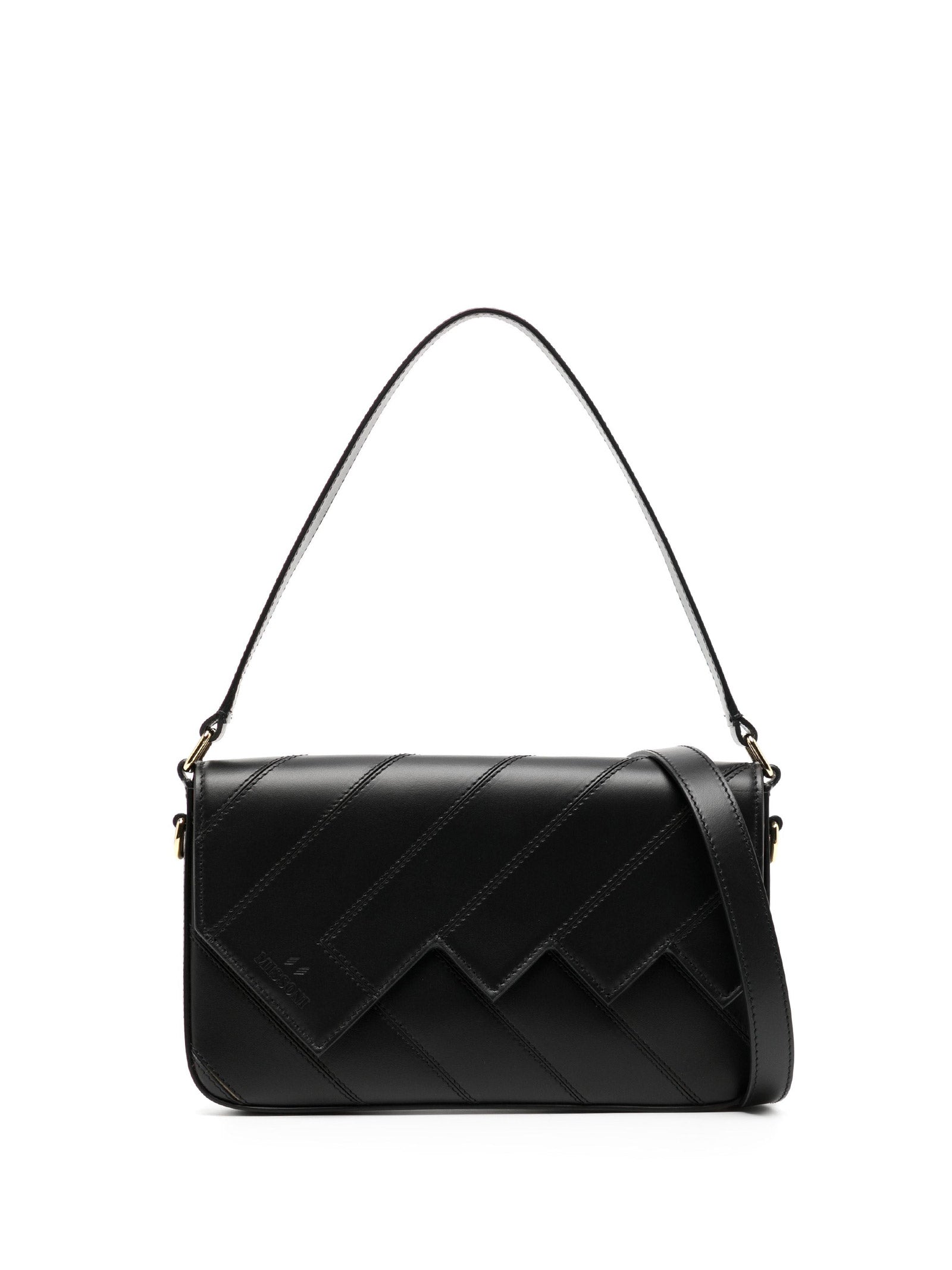 MISSONI Mini Flap Wave Leather Shoulder Handbag
