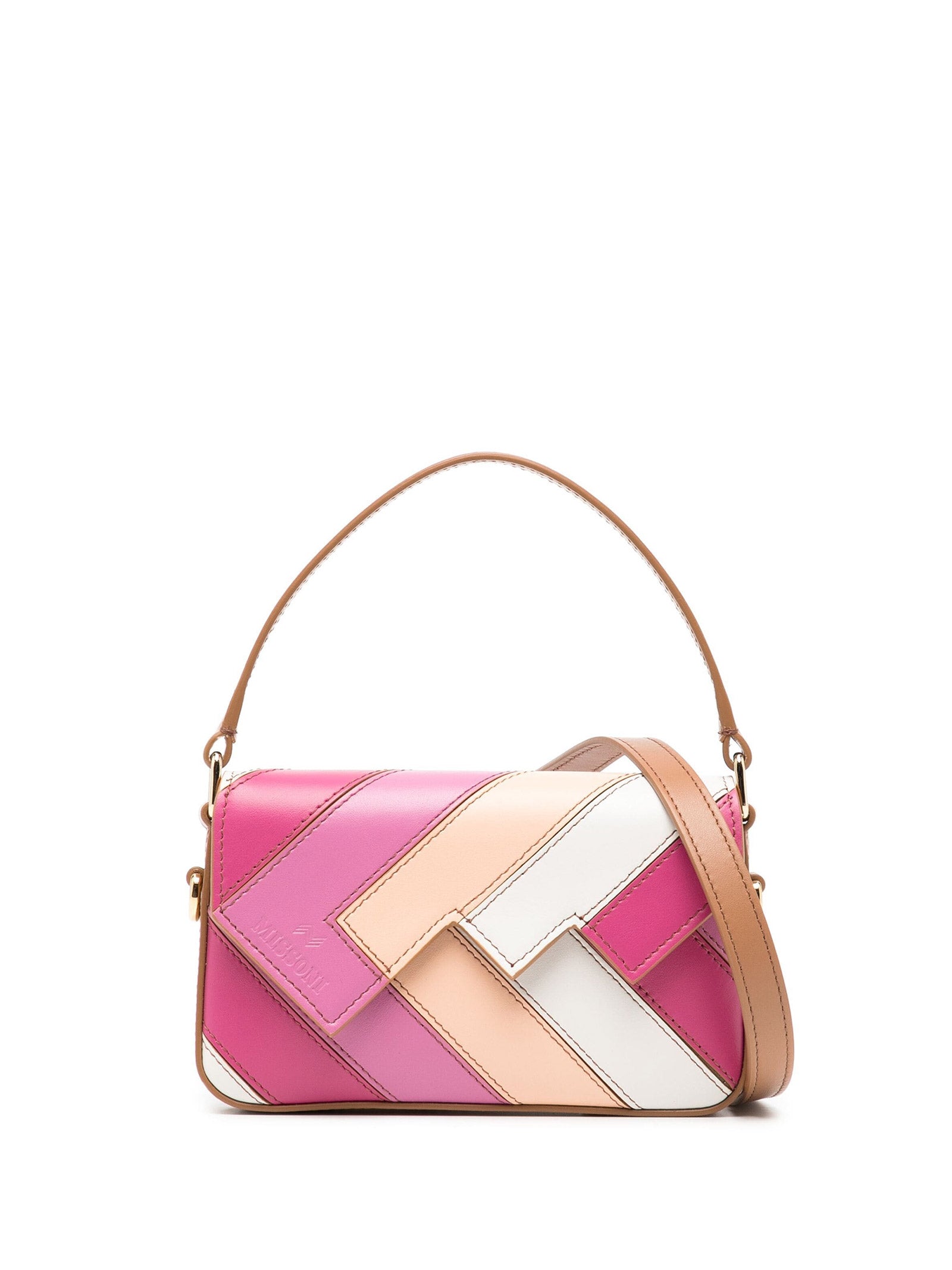 MISSONI Mini Flap Wave Leather Shoulder Handbag