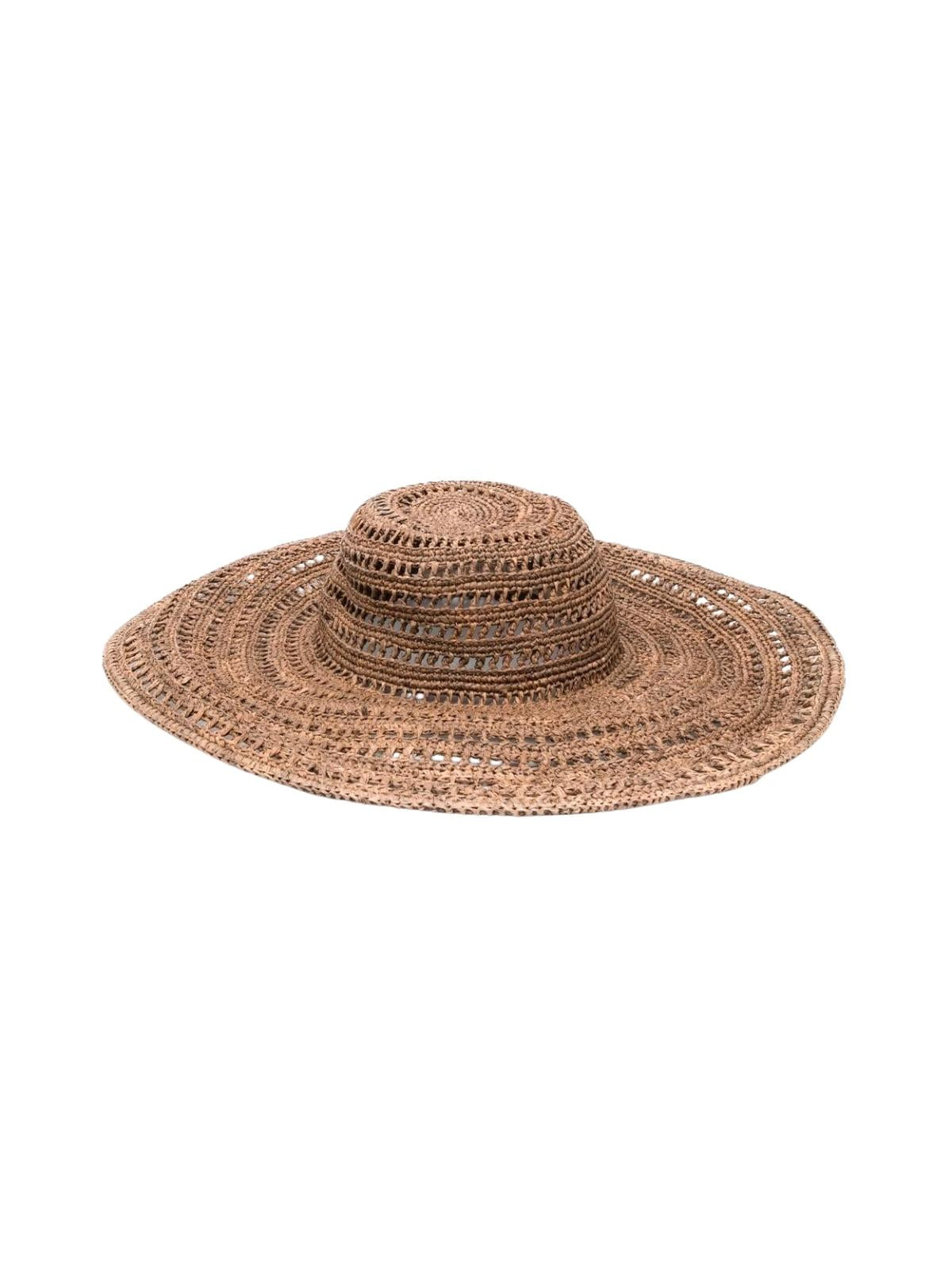 IBELIEV Large Drilled Raffia Hat for Women