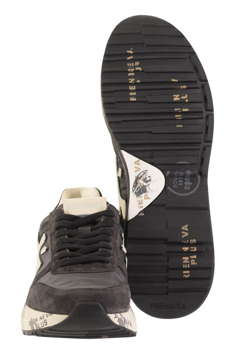 PREMIATA Ergonomic Sneaker with Side Logo - 4.5 cm Sole Height