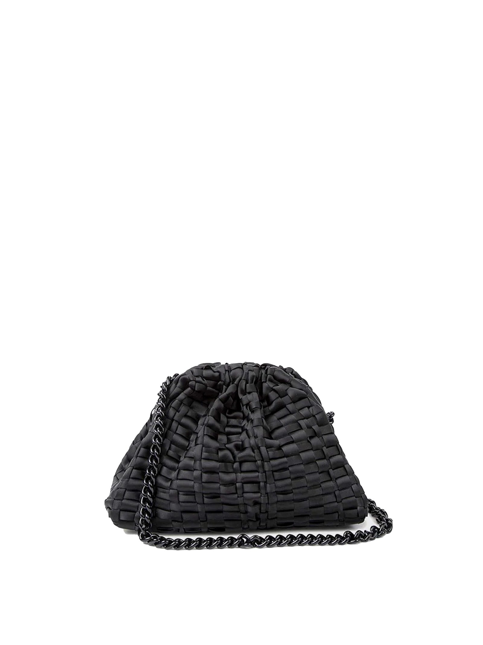 MARIA LA ROSA Mini Crochet Clutch Handbag with Shoulder Strap
