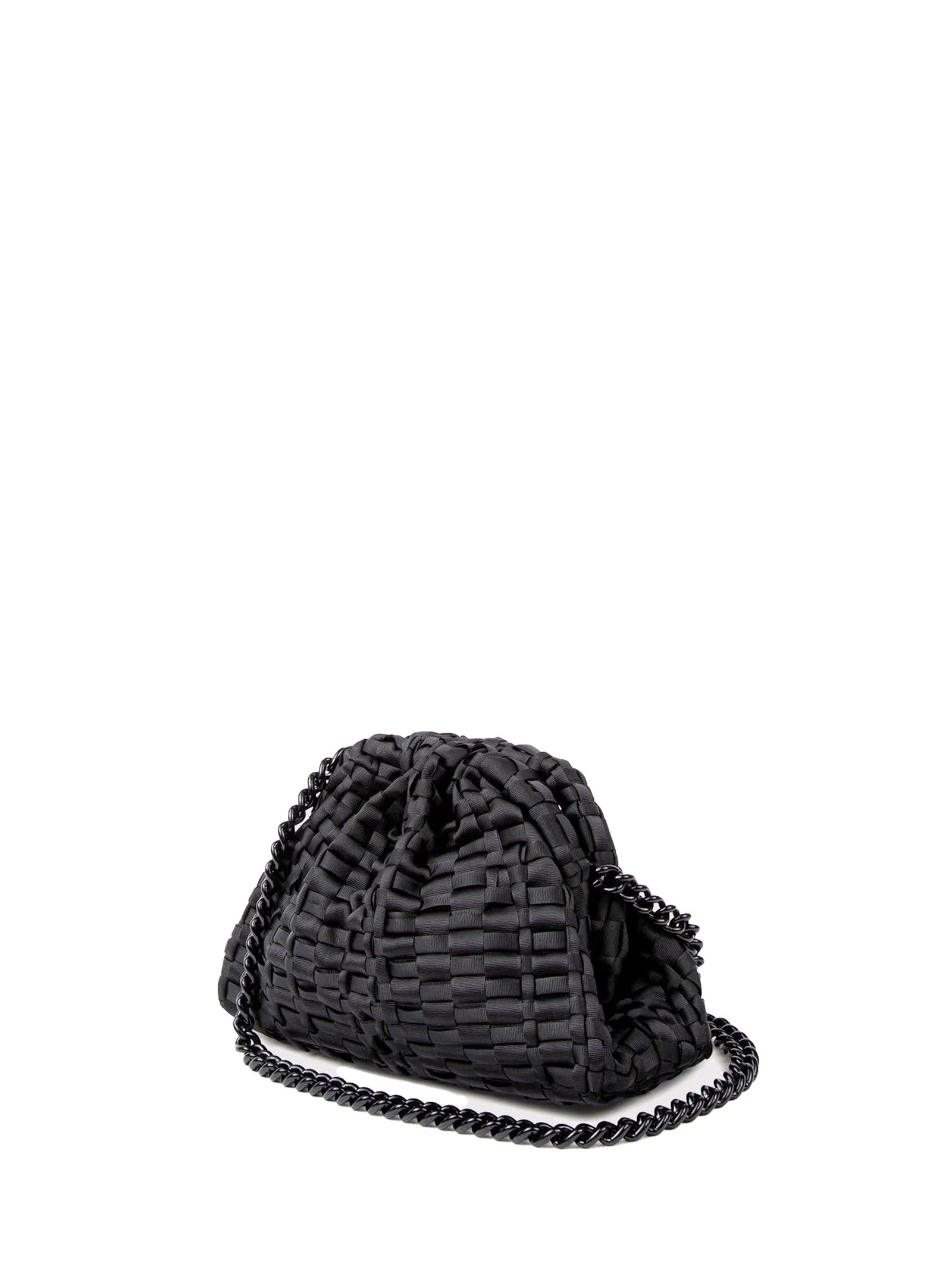 MARIA LA ROSA Mini Crochet Clutch Handbag with Shoulder Strap