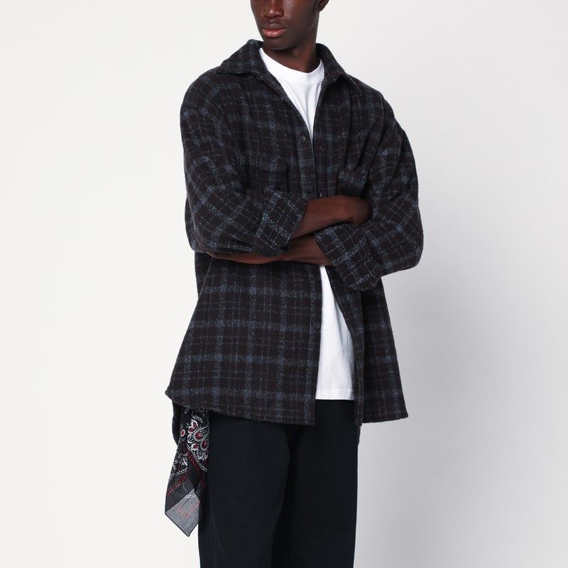 DESTIN Men's Mini Plaid Wool Shirt Jacket