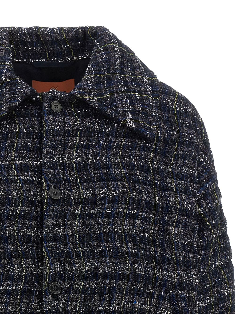 MISSONI Chic All-Over Check Wave Pattern Overshirt - FW25