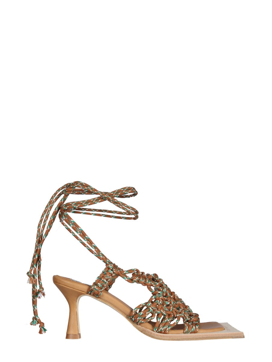 MIISTA Leather Lined Heel Sandals - 7.5 cm