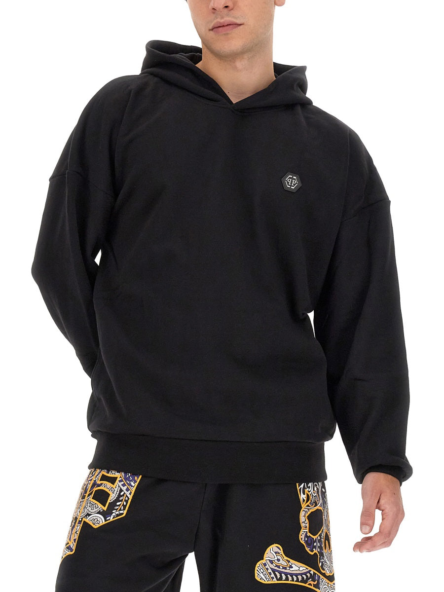 PHILIPP PLEIN Oversized Fit Hoodie - Size L