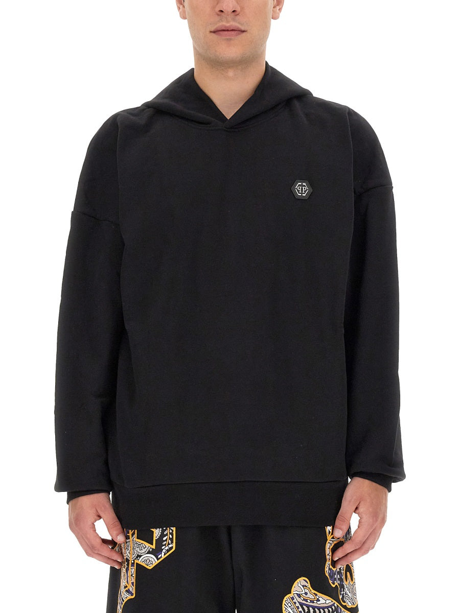 PHILIPP PLEIN Oversized Fit Hoodie - Size L