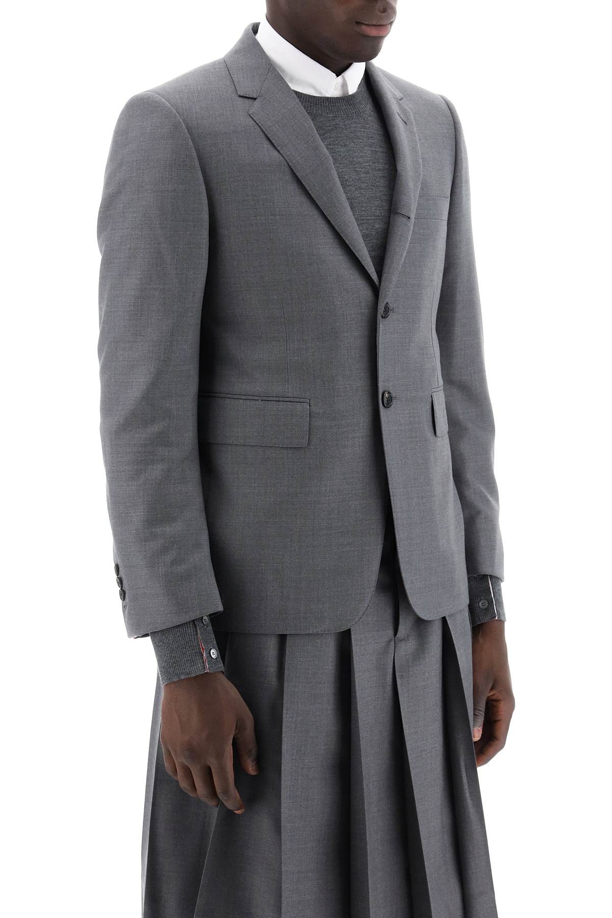 THOM BROWNE Single-Breasted Wool Jacket for Men