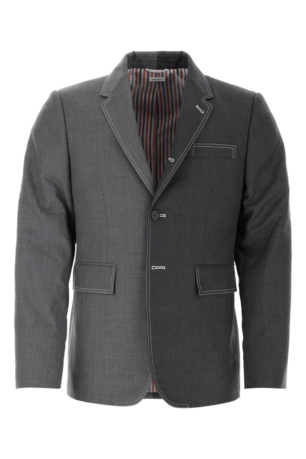 THOM BROWNE Two-Tone Twill Blazer - Fit 1 SB S/C Split