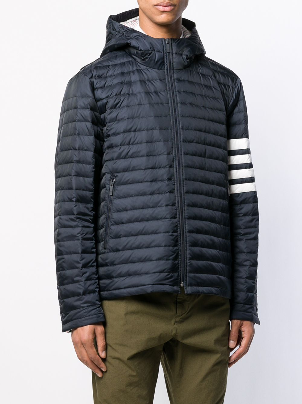 THOM BROWNE Puffer Jacket with Hood for Men