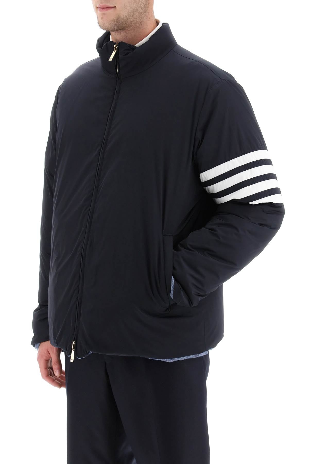 THOM BROWNE Men's Reversible Wool Down Jacket