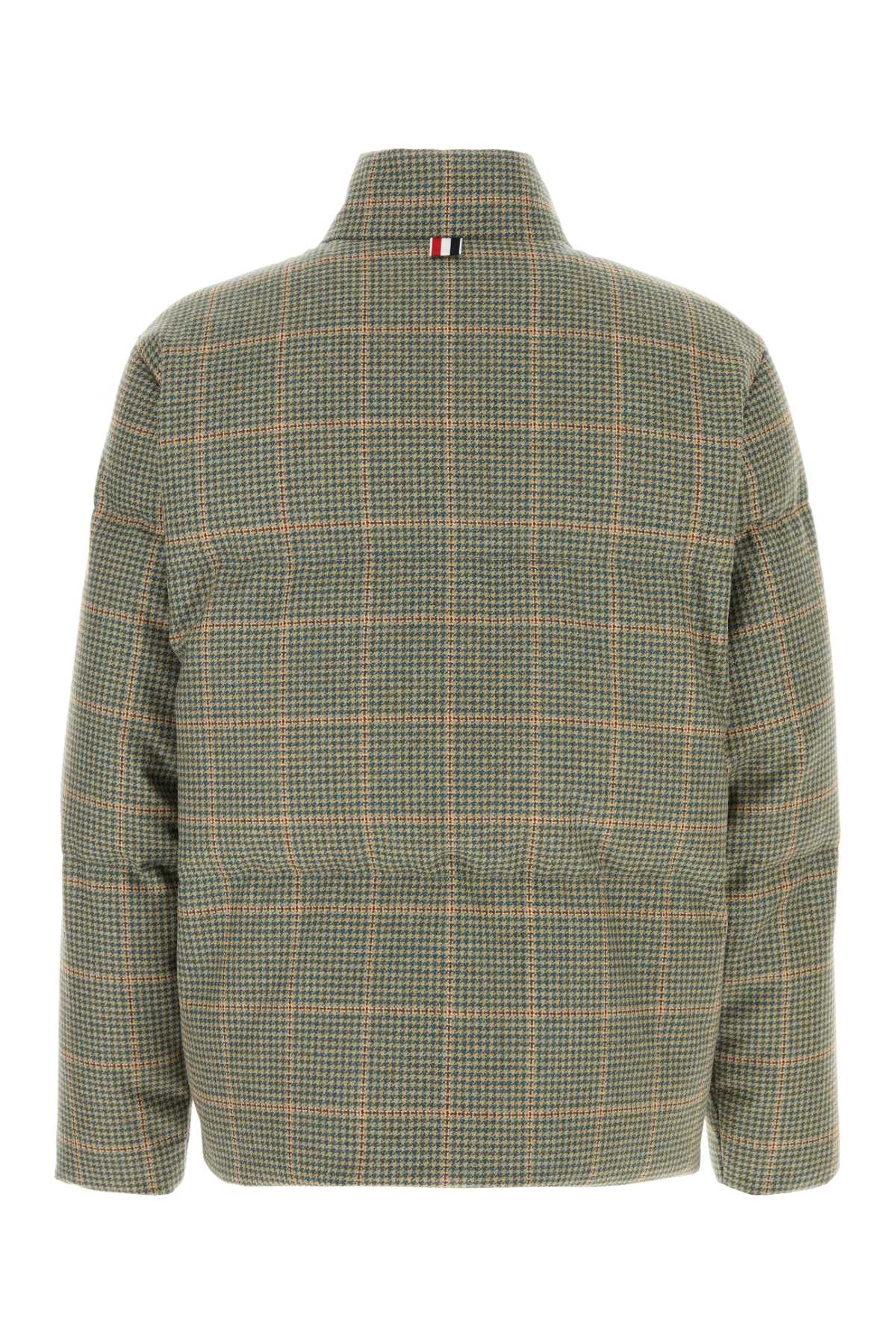 THOM BROWNE Embroidered Wool Reversible Down Jacket - FW25
