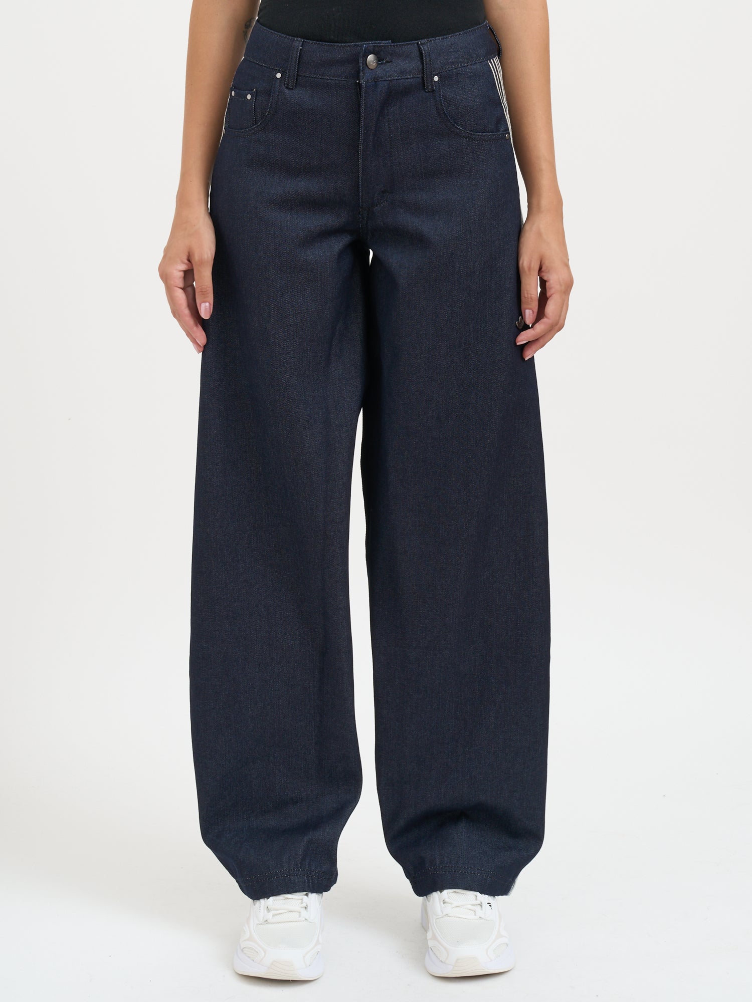ADIDAS ORIGINALS Regular Fit Denim Trousers for Women
