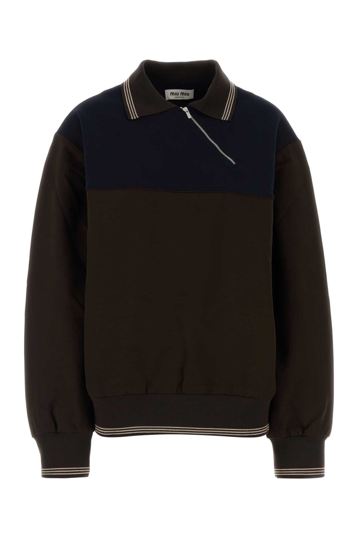 MIU MIU Oversize Viscose Blend Sweatshirt for Women - Fall 2025