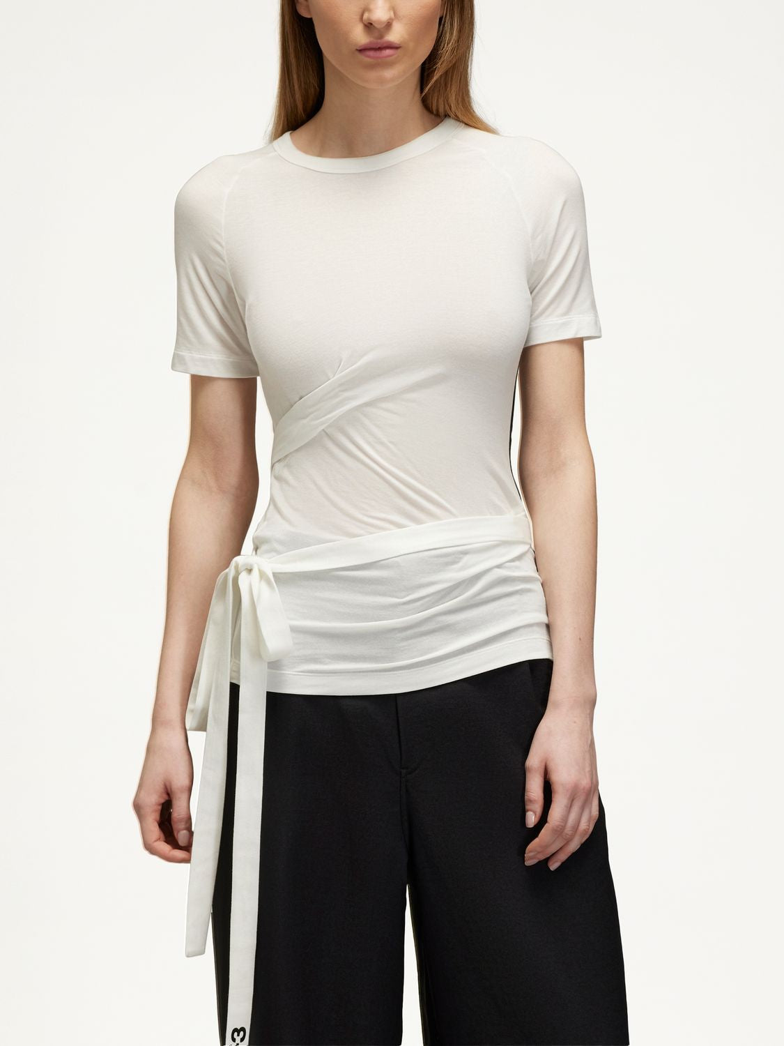 Y-3 Slim Fit T-Shirt with Laces - Small Size