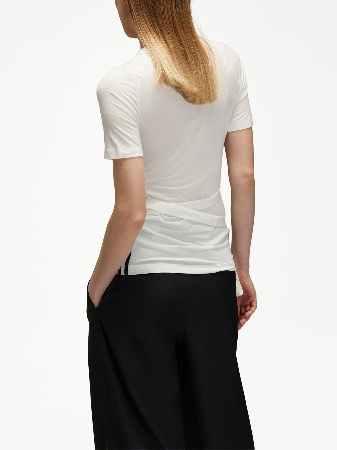 Y-3 Slim Fit T-Shirt with Laces - Small Size