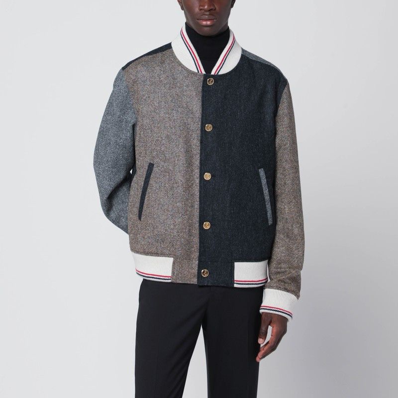 THOM BROWNE Classic Wool Bomber Jacket - Men's Size M