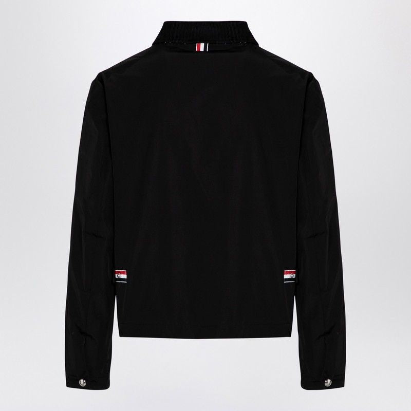 THOM BROWNE Men's Lightweight Jacket with Tricolour Detailing - FW24