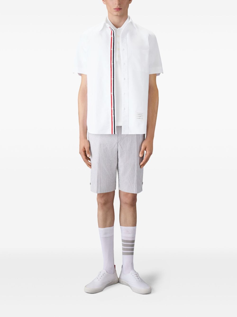 THOM BROWNE Men's Classic Cotton Polo Shirt