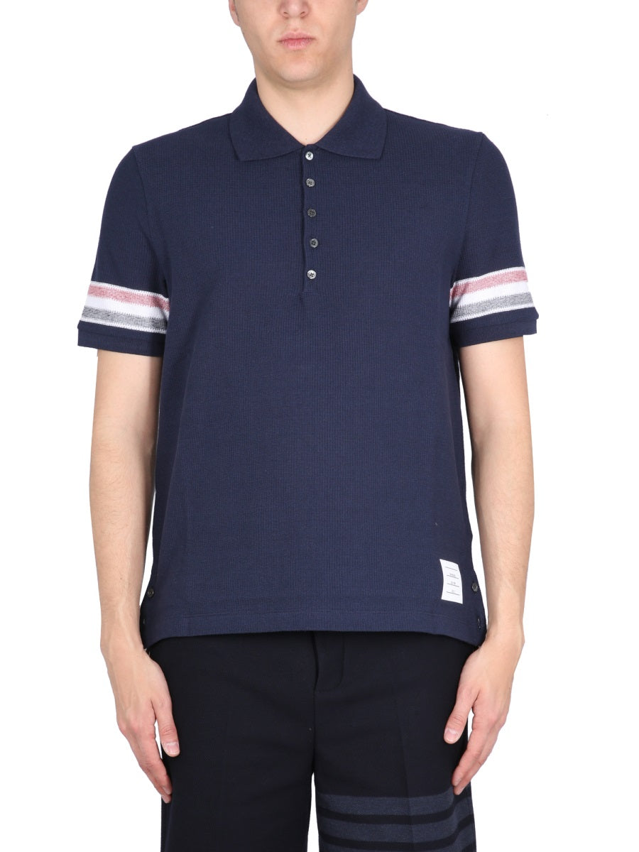 THOM BROWNE Classic Cotton Polo Shirt for Men