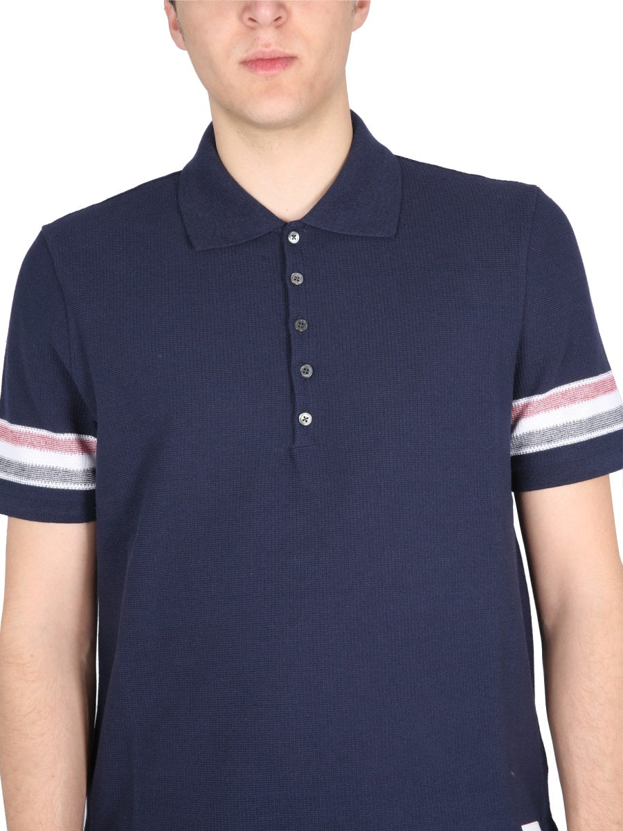 THOM BROWNE Classic Cotton Polo Shirt for Men