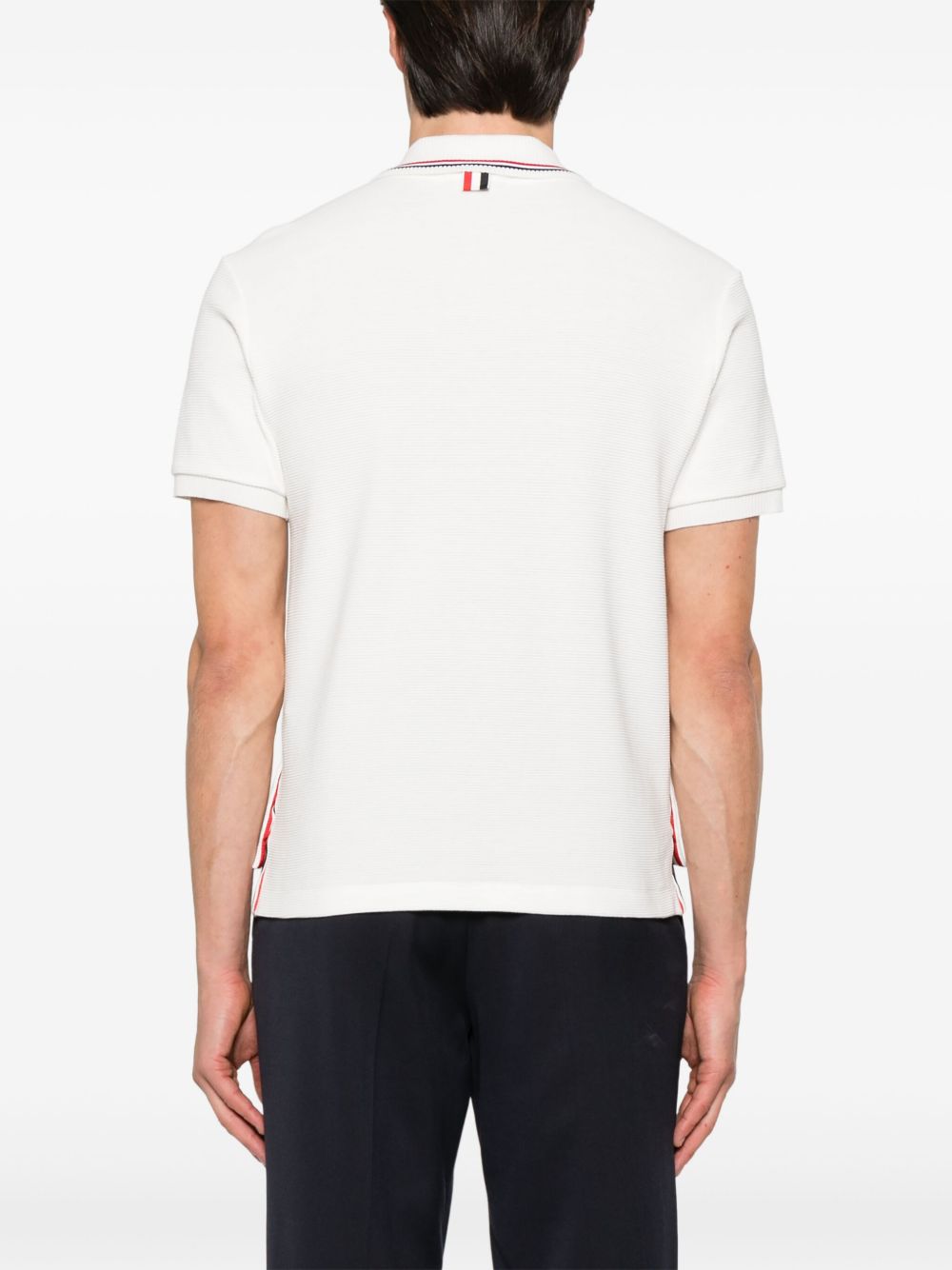 THOM BROWNE Classic RWB Cotton Polo Shirt