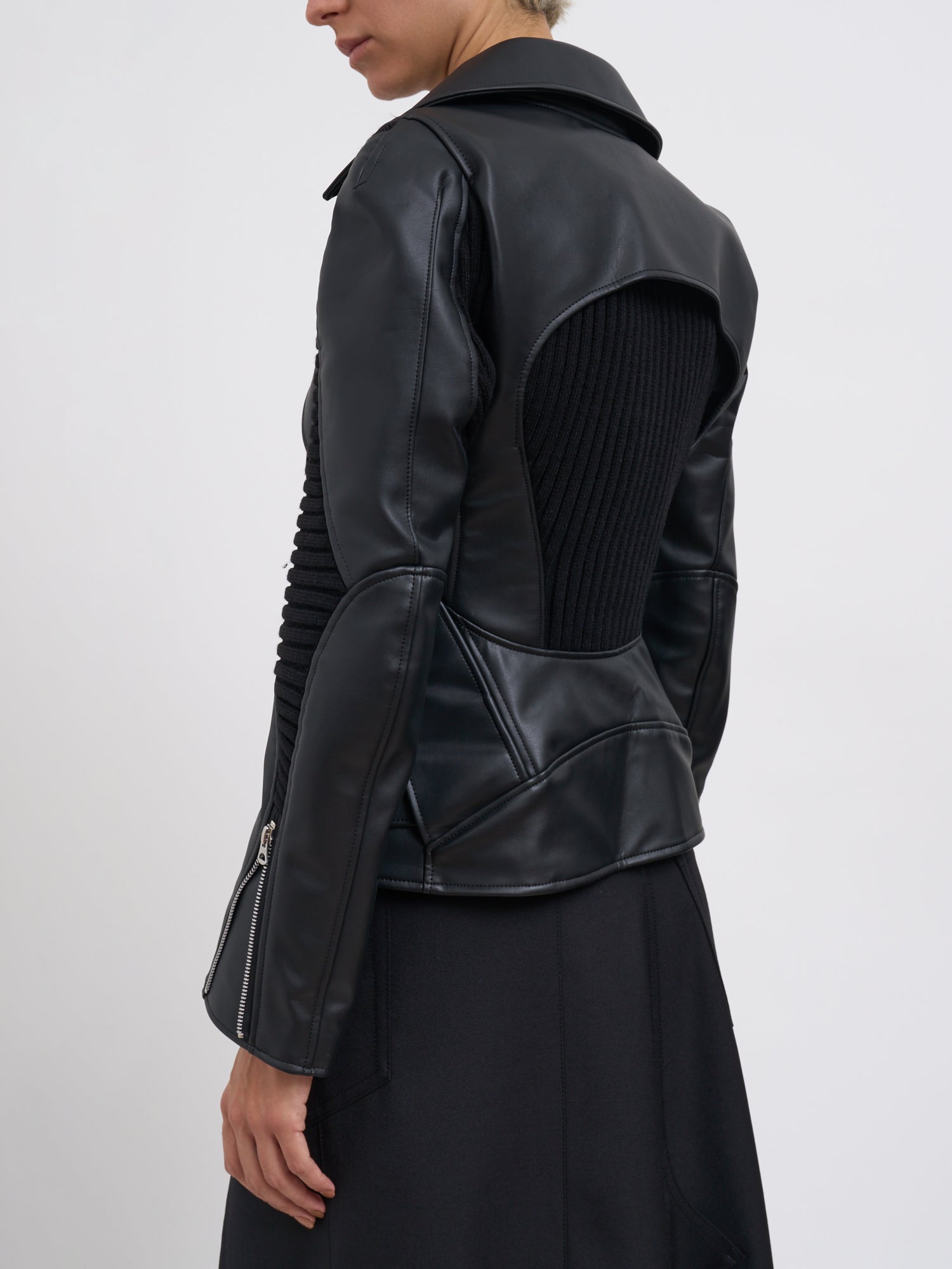 JUNYA WATANABE Eco-Leather Jacket with Wool Inserts - Size Medium