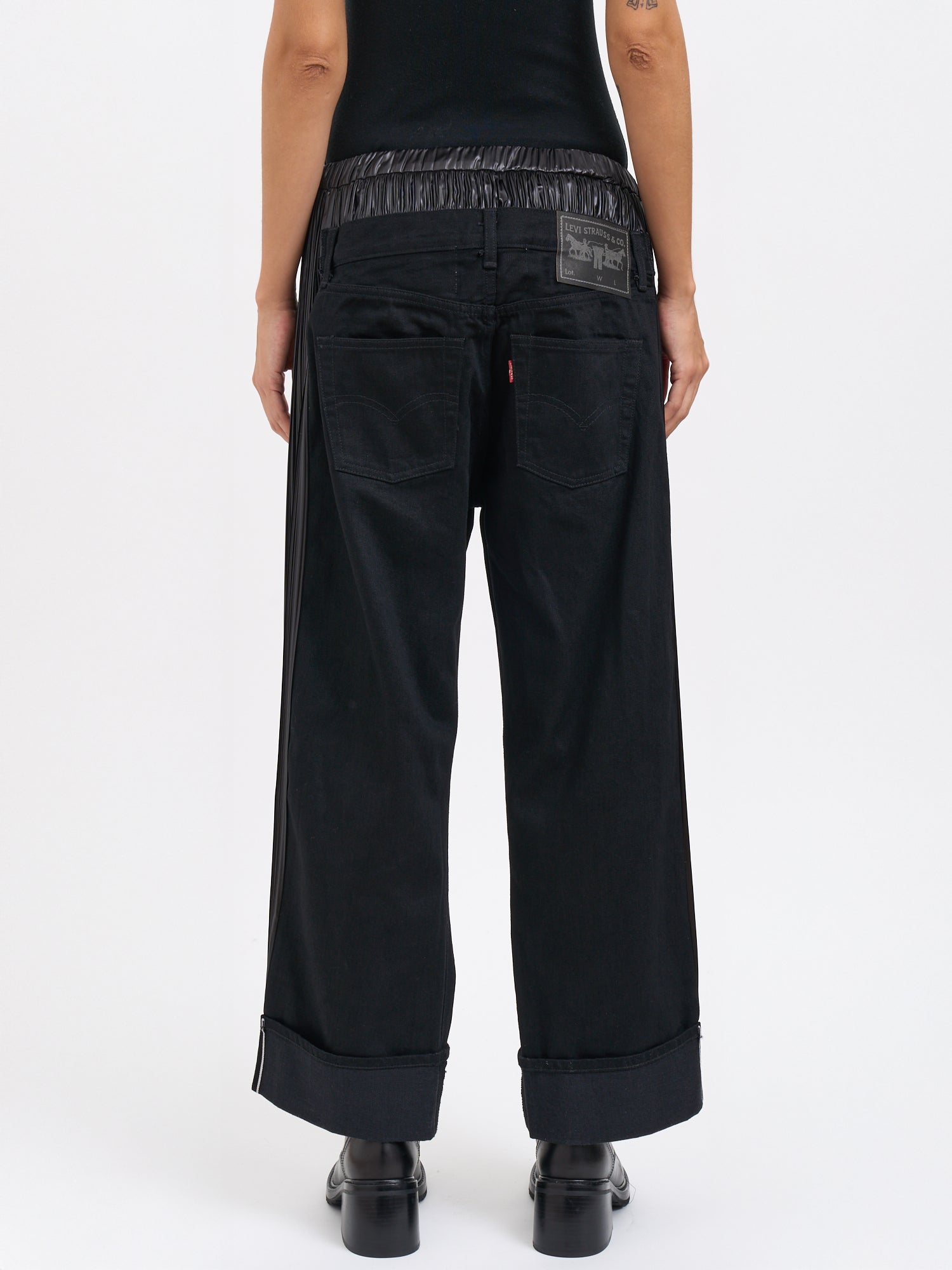 JUNYA WATANABE Pleated High-Waisted Denim Pants - Size S