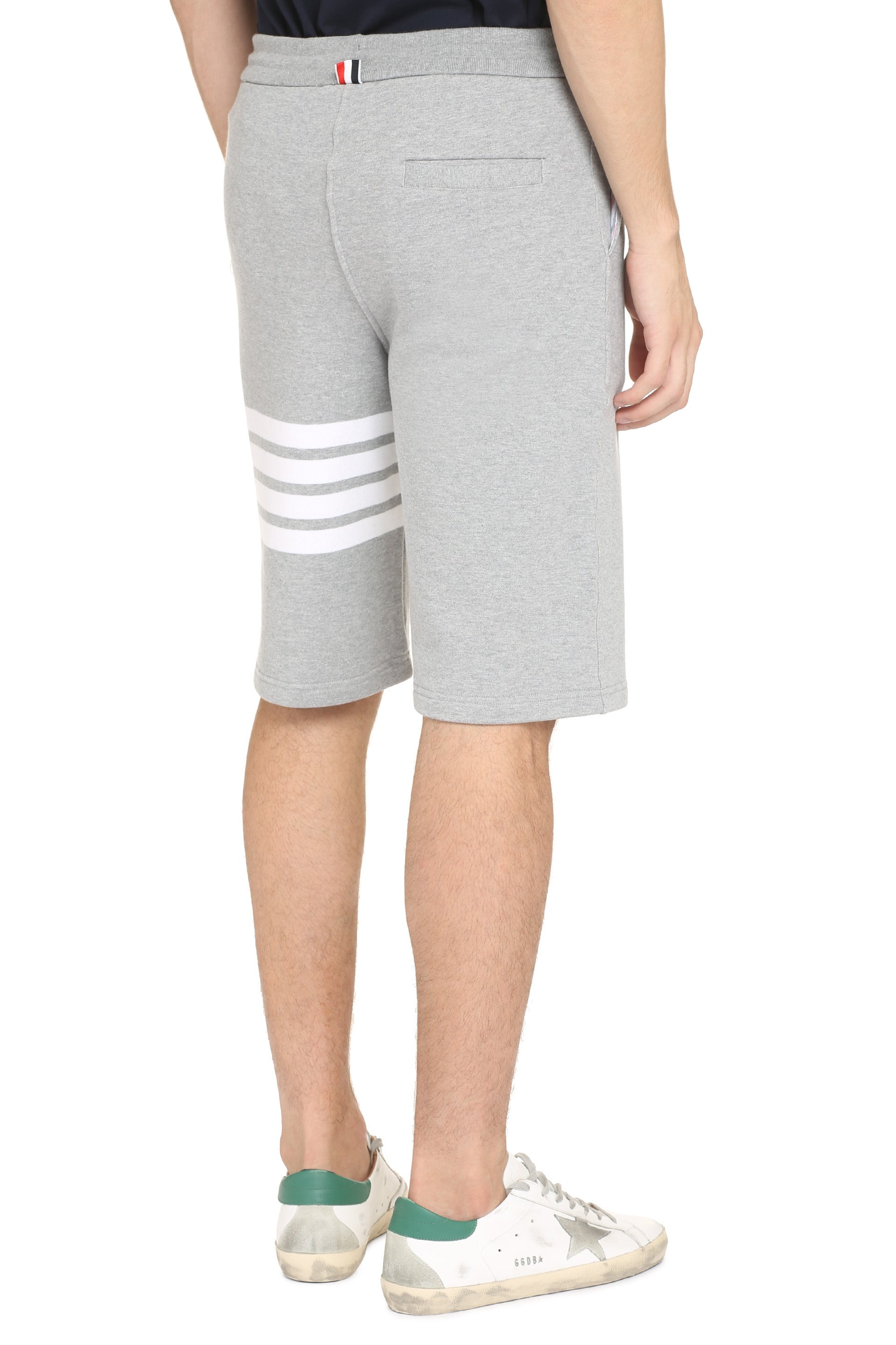 THOM BROWNE Men's Melange Cotton Bermuda Shorts - SS25