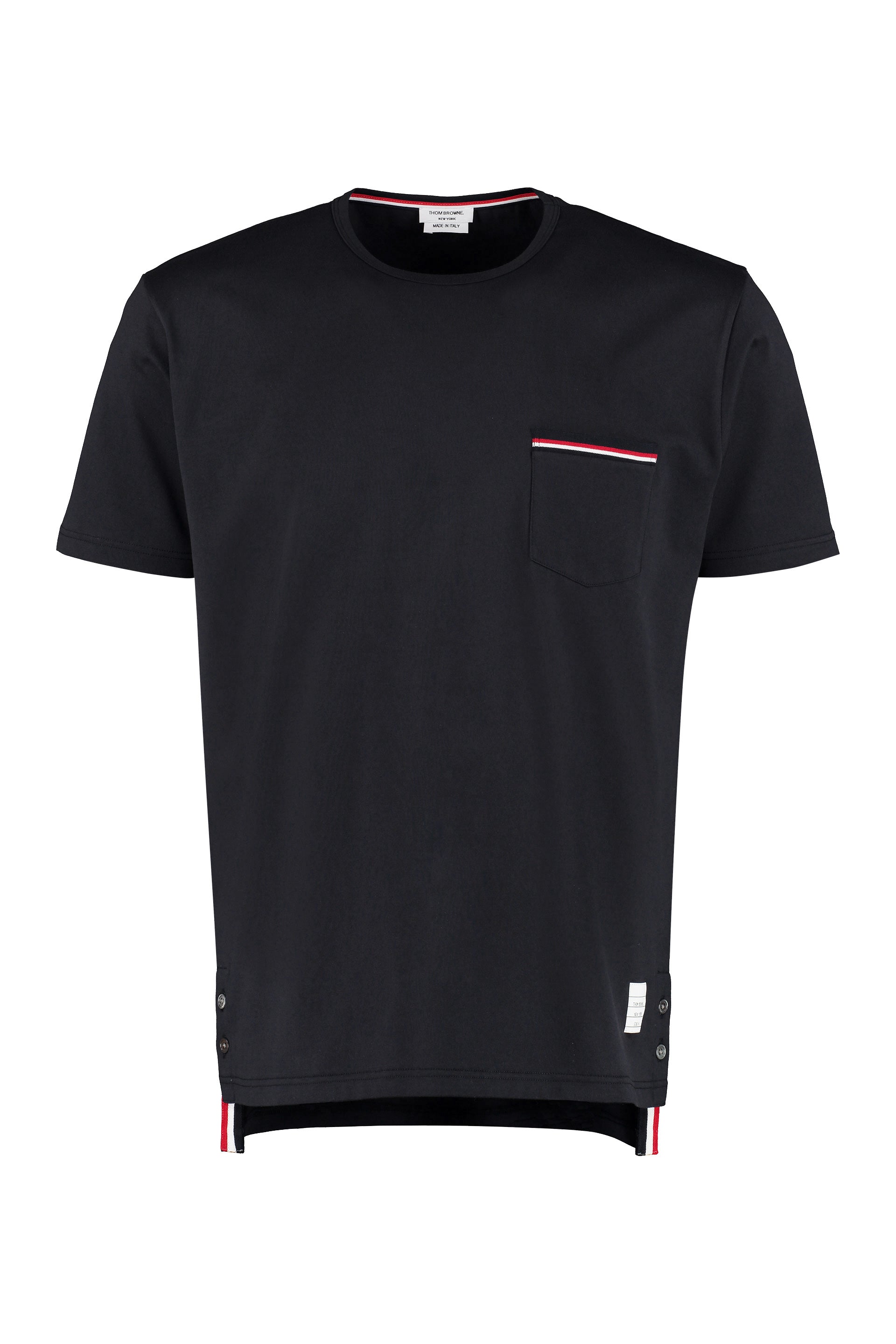 THOM BROWNE Midnight Cotton T-Shirt for Men