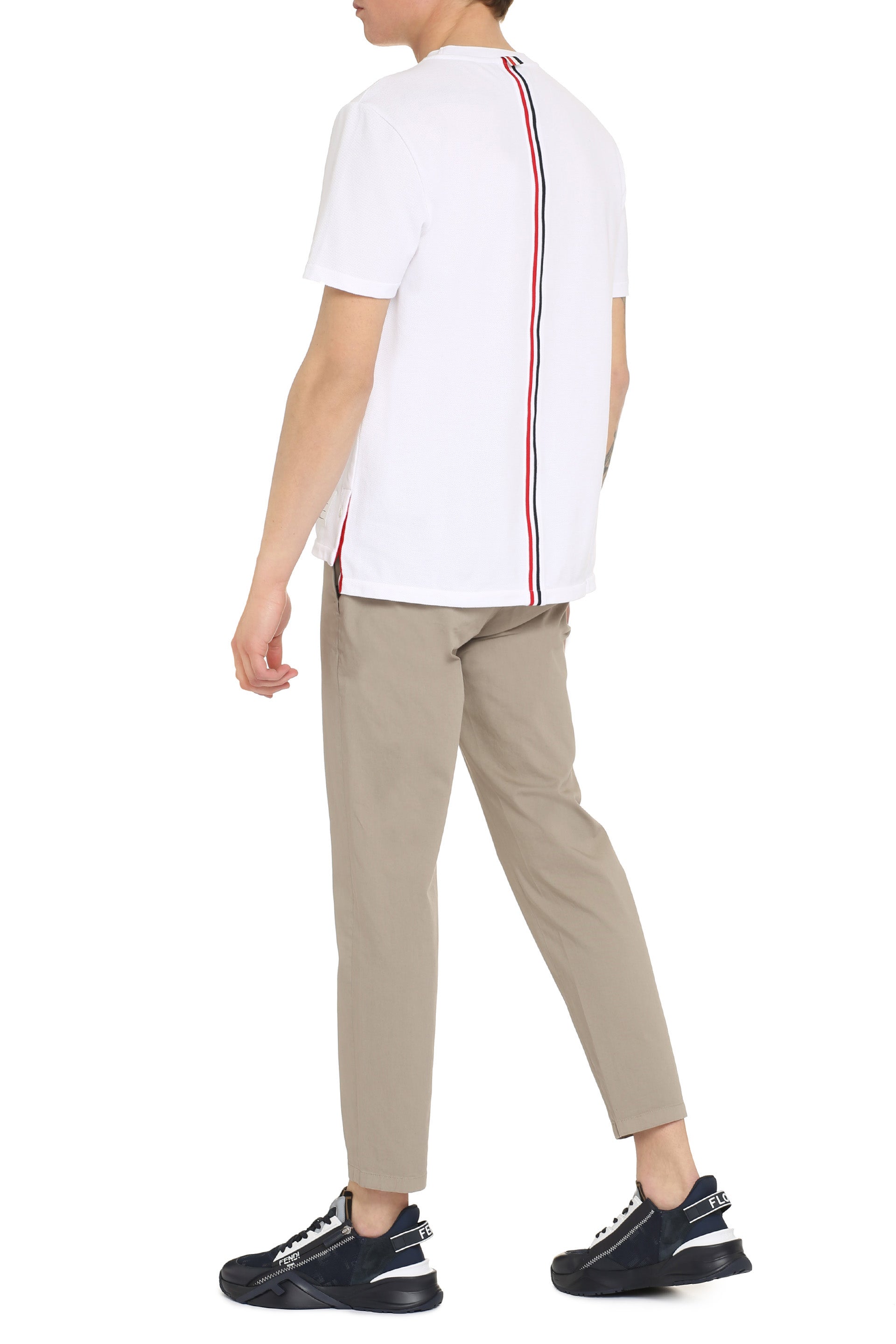 THOM BROWNE RWB Stripe Piqué Mini T-Shirt for Men