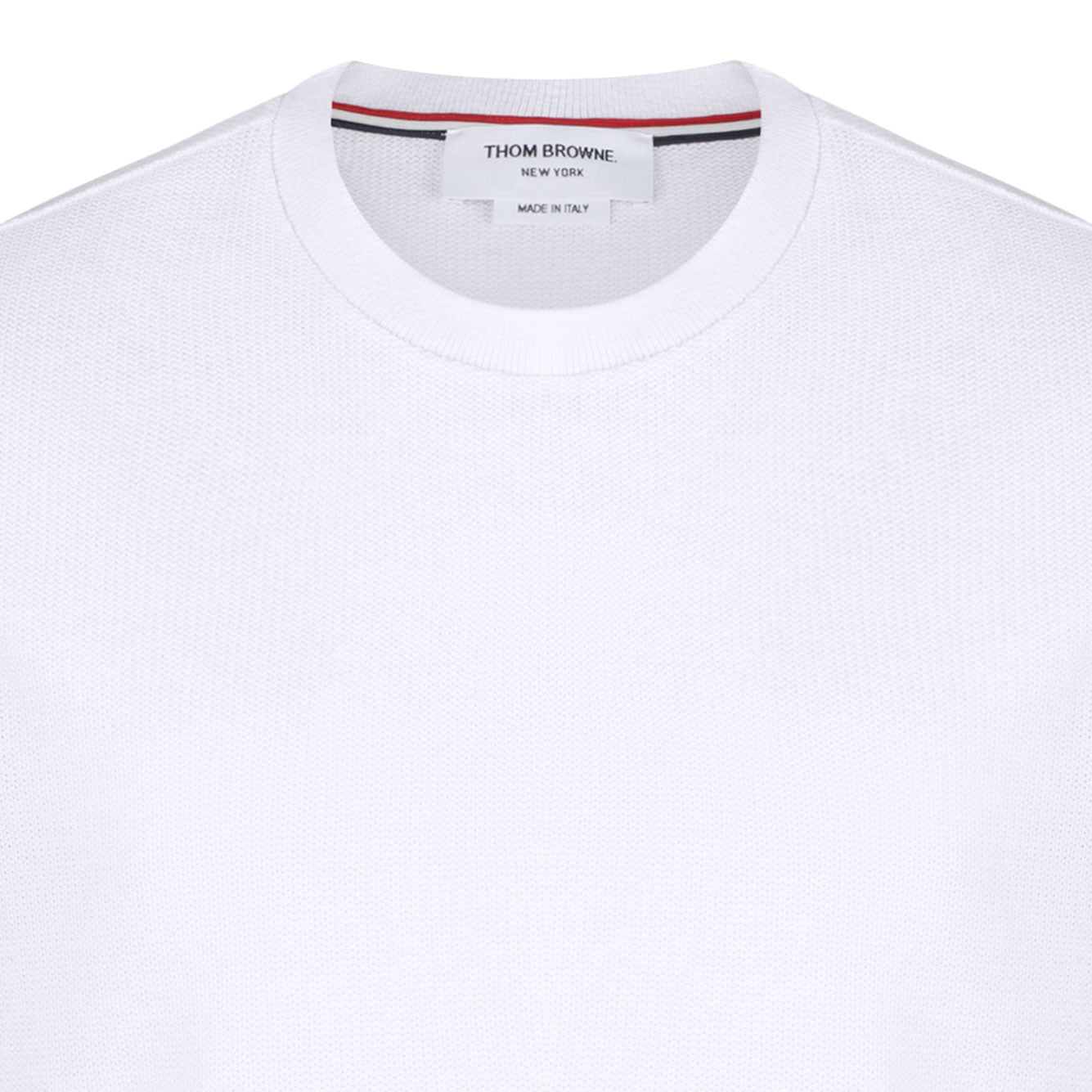 THOM BROWNE Cotton Crew Neck T-Shirt for Men - Classic Fit