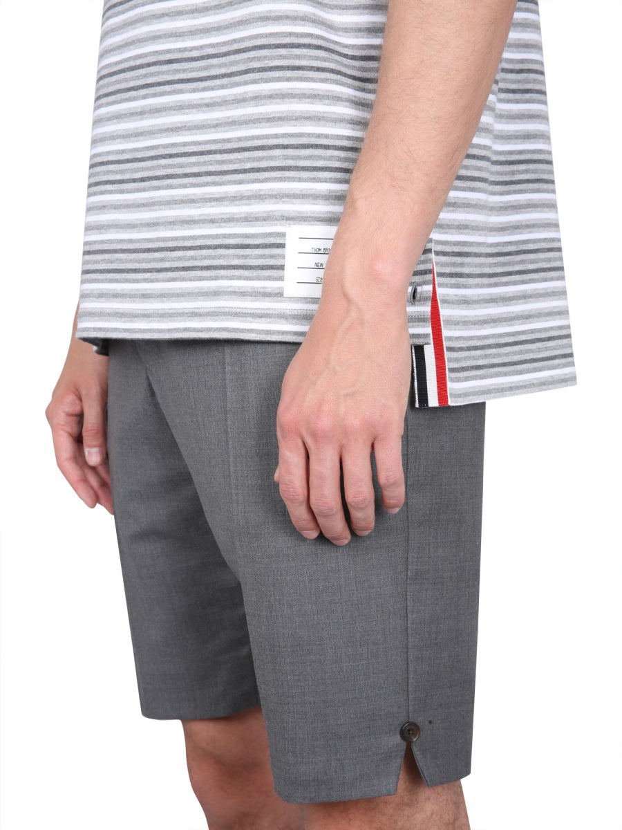 THOM BROWNE Striped T-Shirt for Men - SS23 Collection