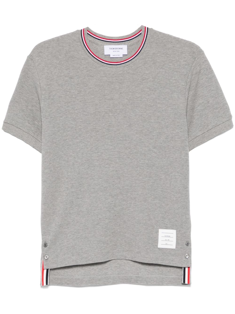 THOM BROWNE Stylish Button-Up Cotton T-Shirt for Men