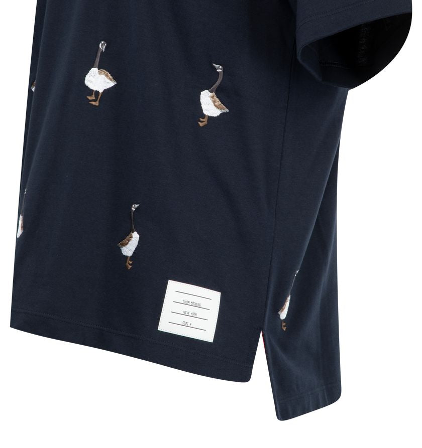 THOM BROWNE Men's Blue Geese T-Shirt