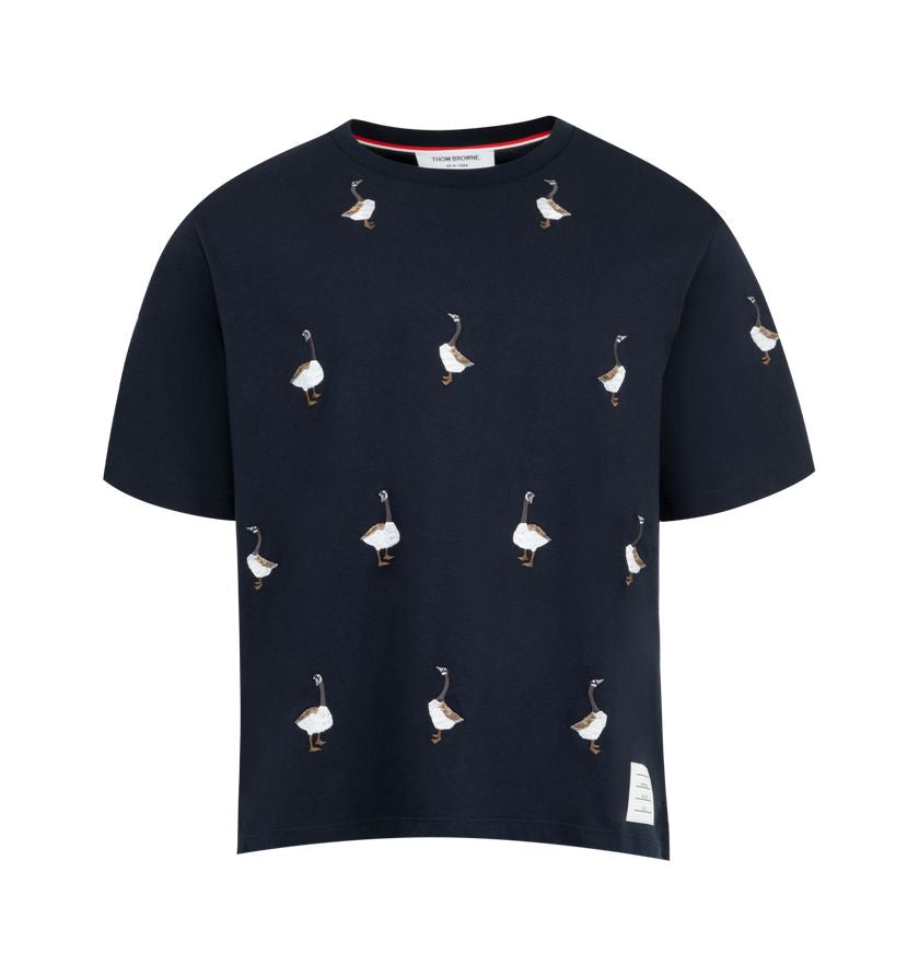 THOM BROWNE Men's Blue Geese T-Shirt