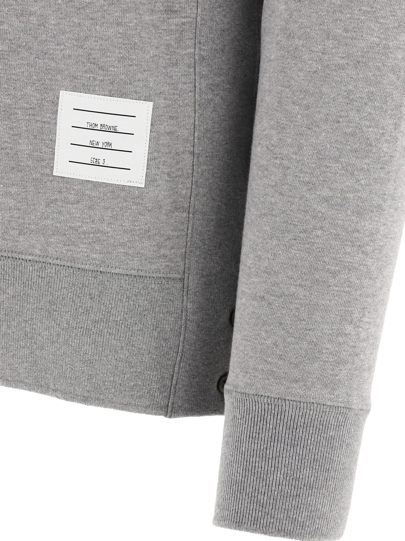 THOM BROWNE Classic Loopback Sweatshirt with Engineered 4 Bar