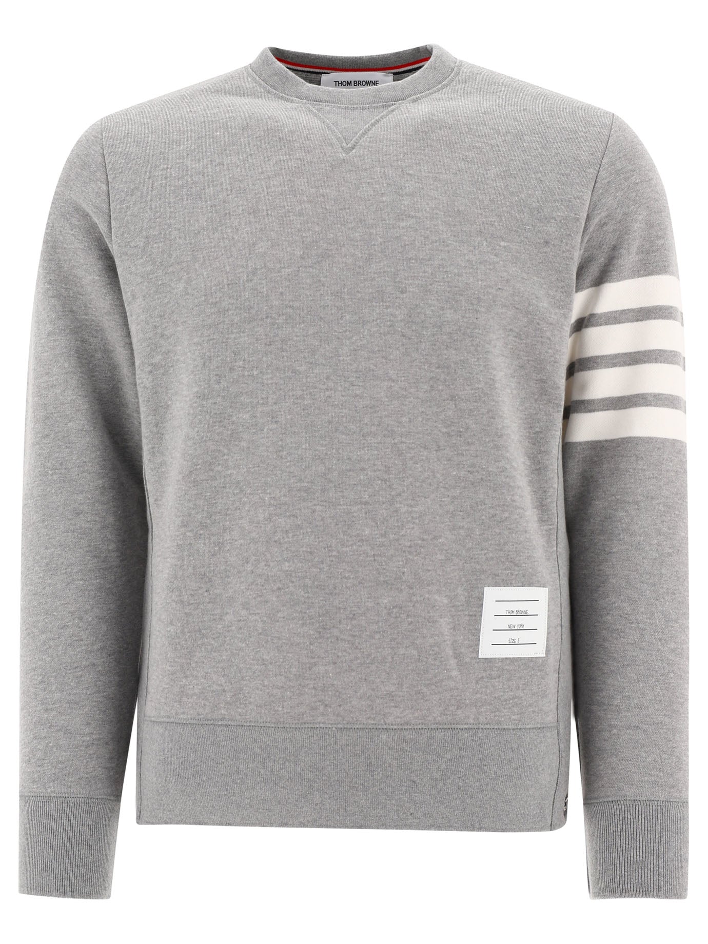 THOM BROWNE Classic Loopback Sweatshirt with Engineered 4 Bar