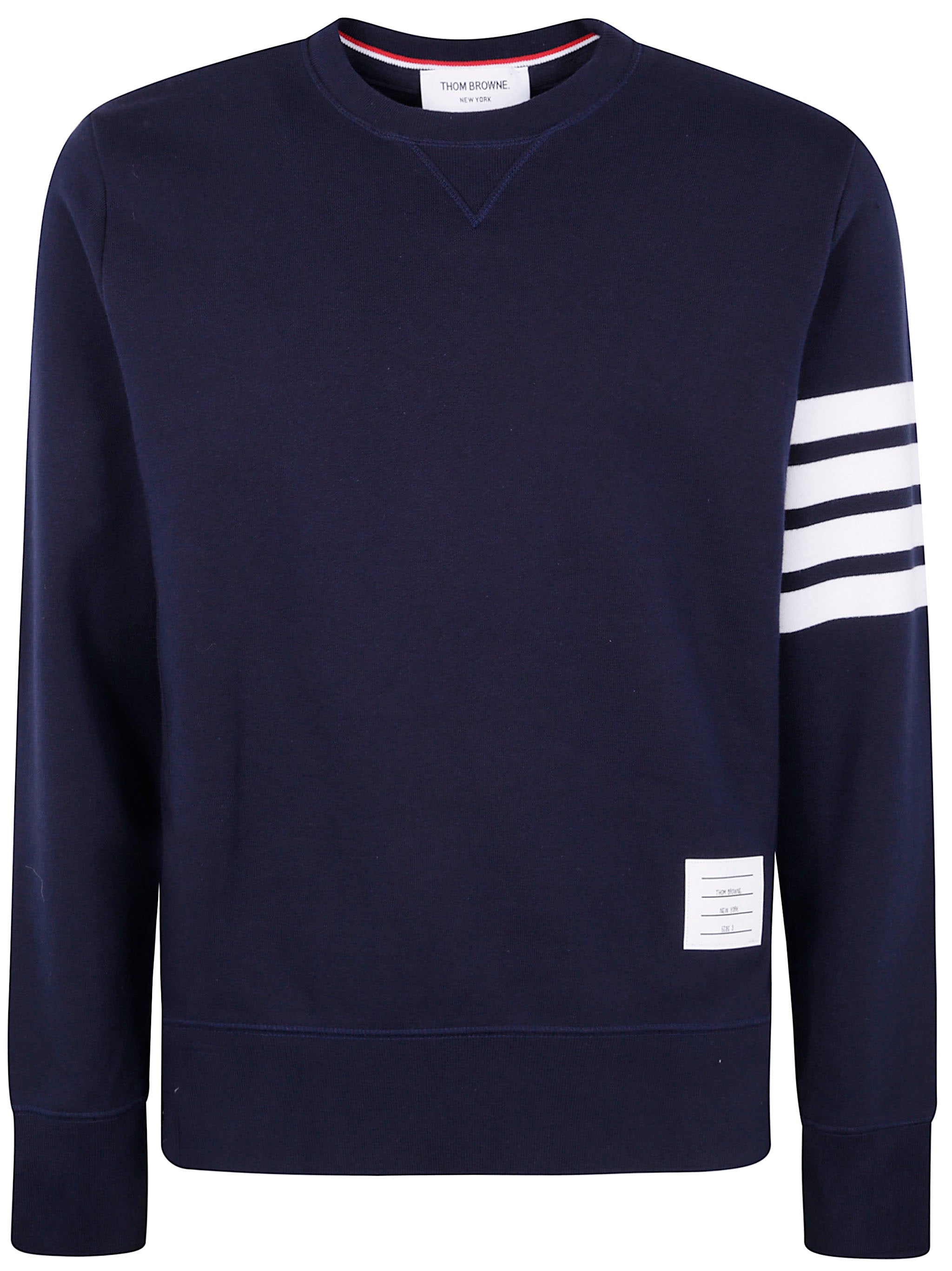 THOM BROWNE Classic Loopback Sweatshirt with Engineered 4 Bar