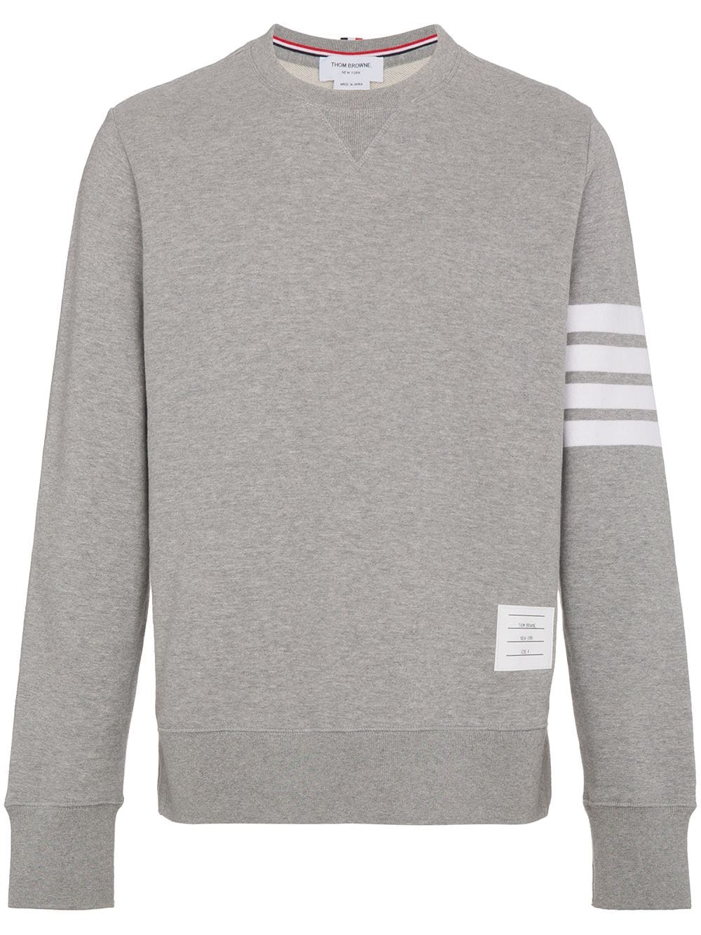 THOM BROWNE Crewneck Sweatshirt with 4-Bar Stripe