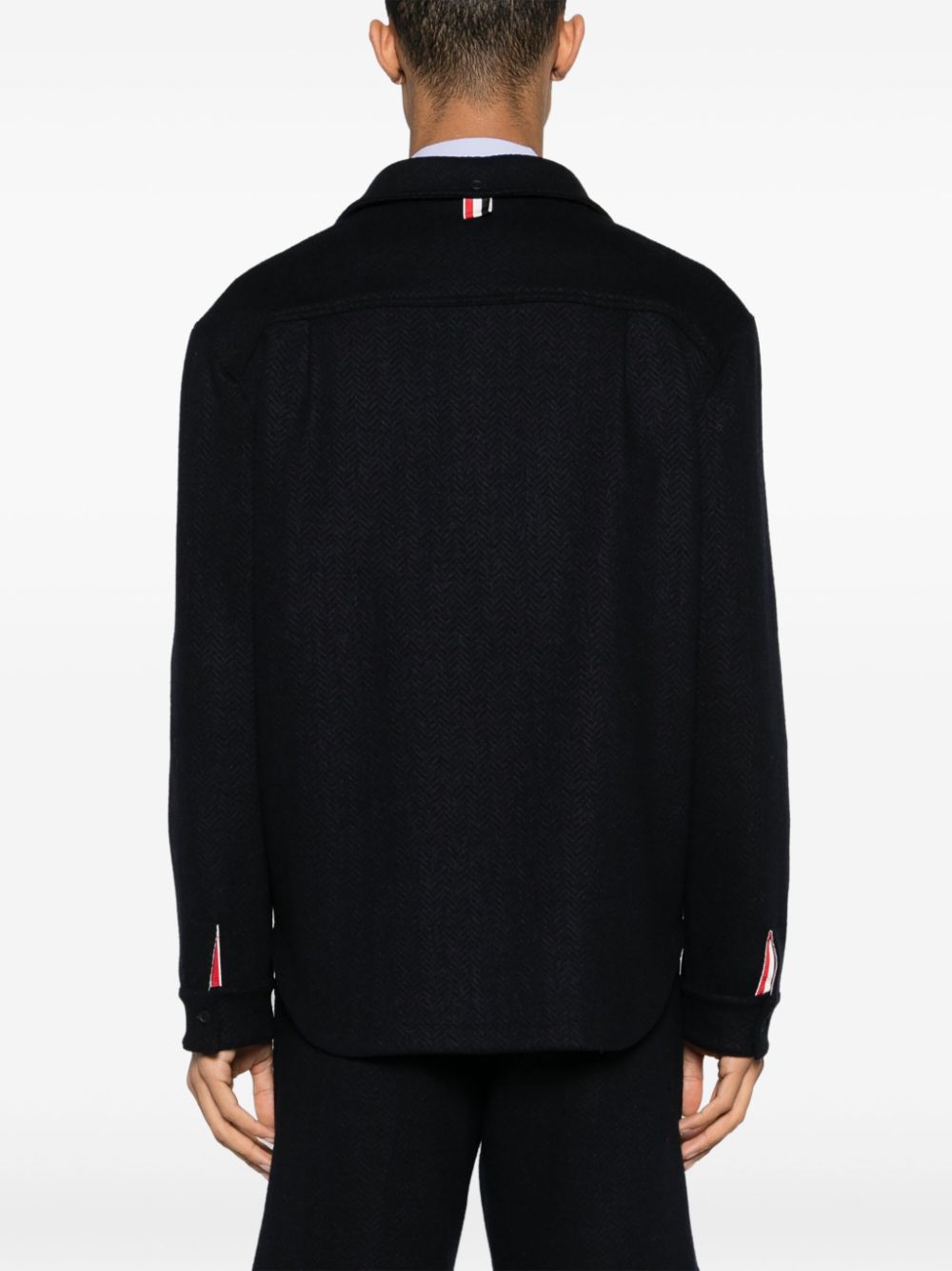 THOM BROWNE Herringbone Logo Shirt - FW24 Collection