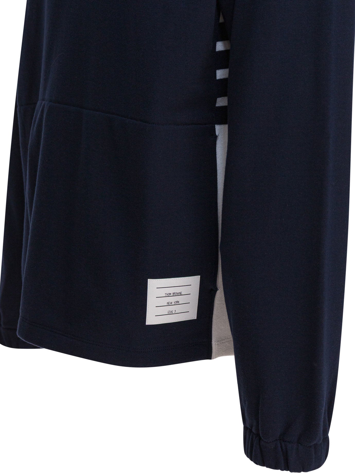 THOM BROWNE Funnel Neck Half Zip Pullover - Classic Loopback Jersey