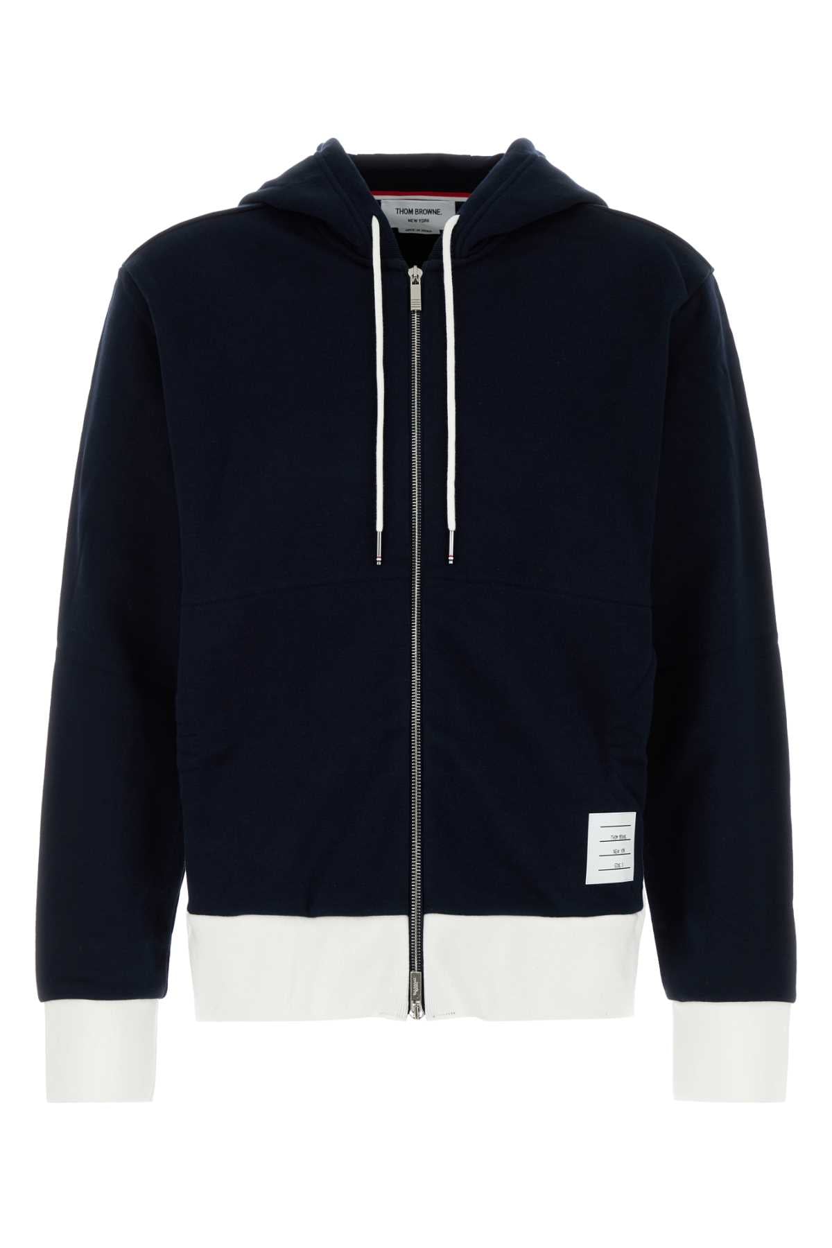 THOM BROWNE Engineered 4 Bar Classic Loopback Zip Up Hoodie