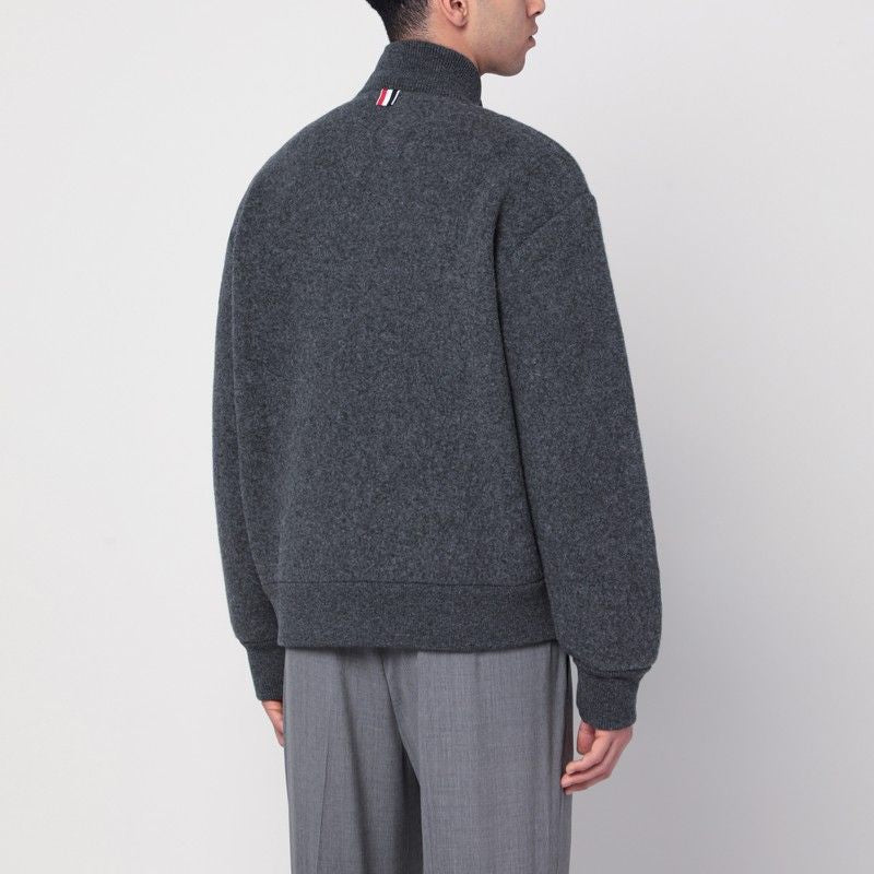 THOM BROWNE Men's Zip-Up Wool Cardigan
