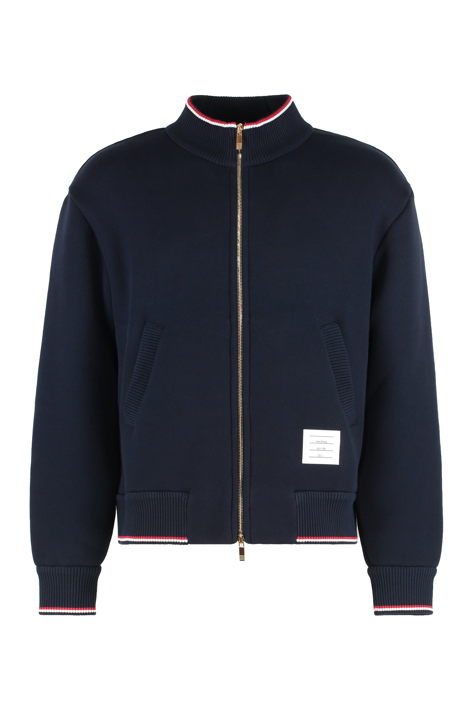 THOM BROWNE Oversize Funnel Neck Zip-Up Jacket - Fall/Winter 25