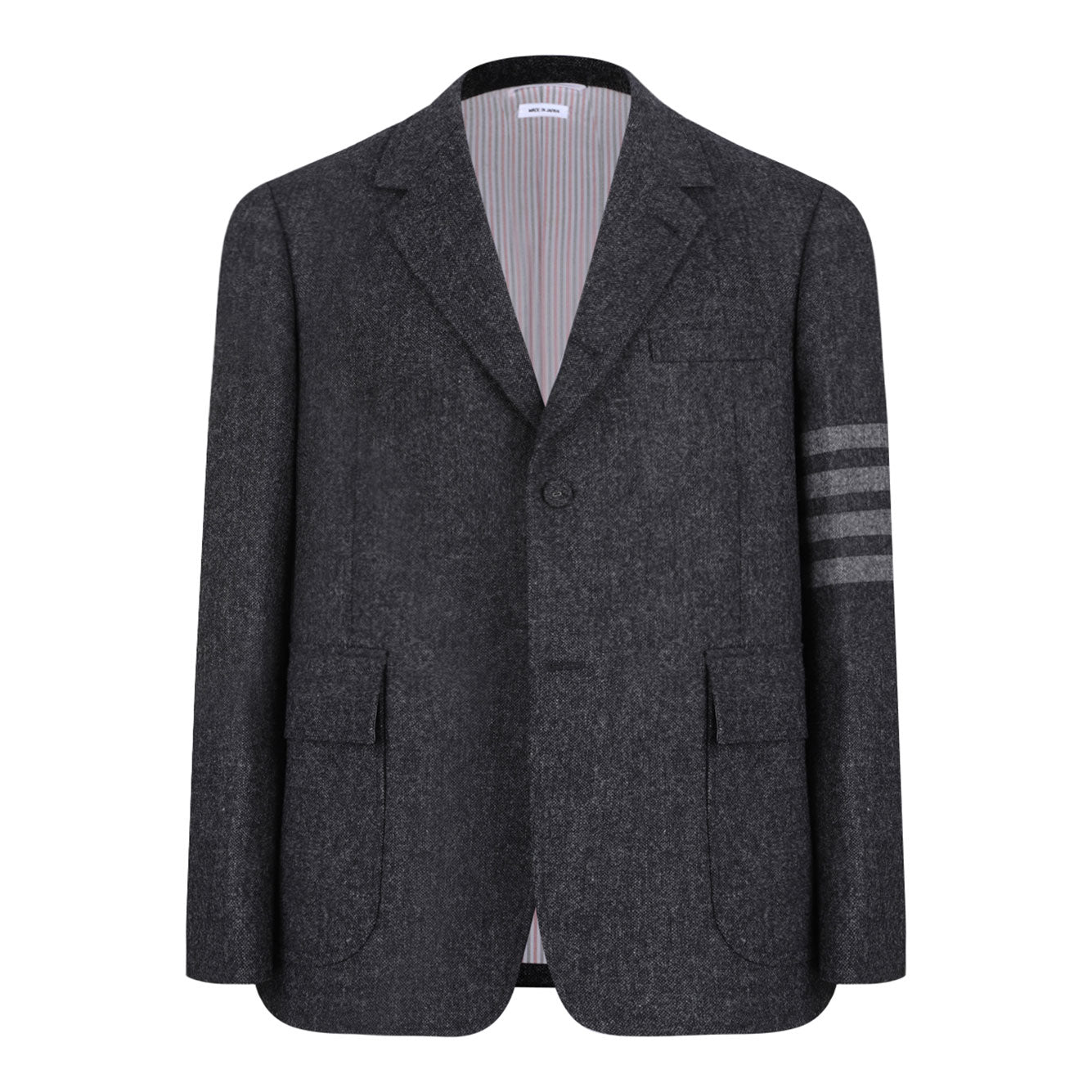 THOM BROWNE Wool Blend Outerwear Jacket for Men