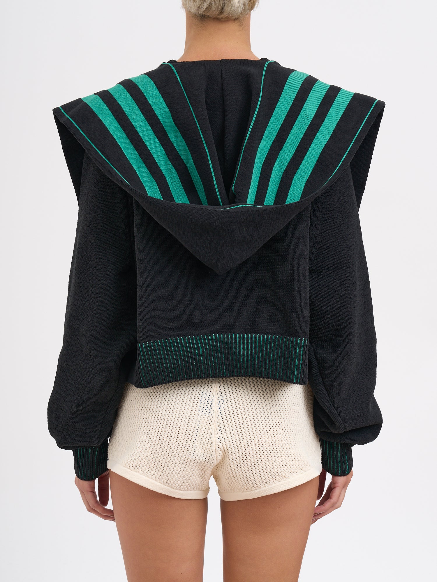 ADIDAS ORIGINALS Oversized Knit Sweatshirt with Scarf and Hood - Size S