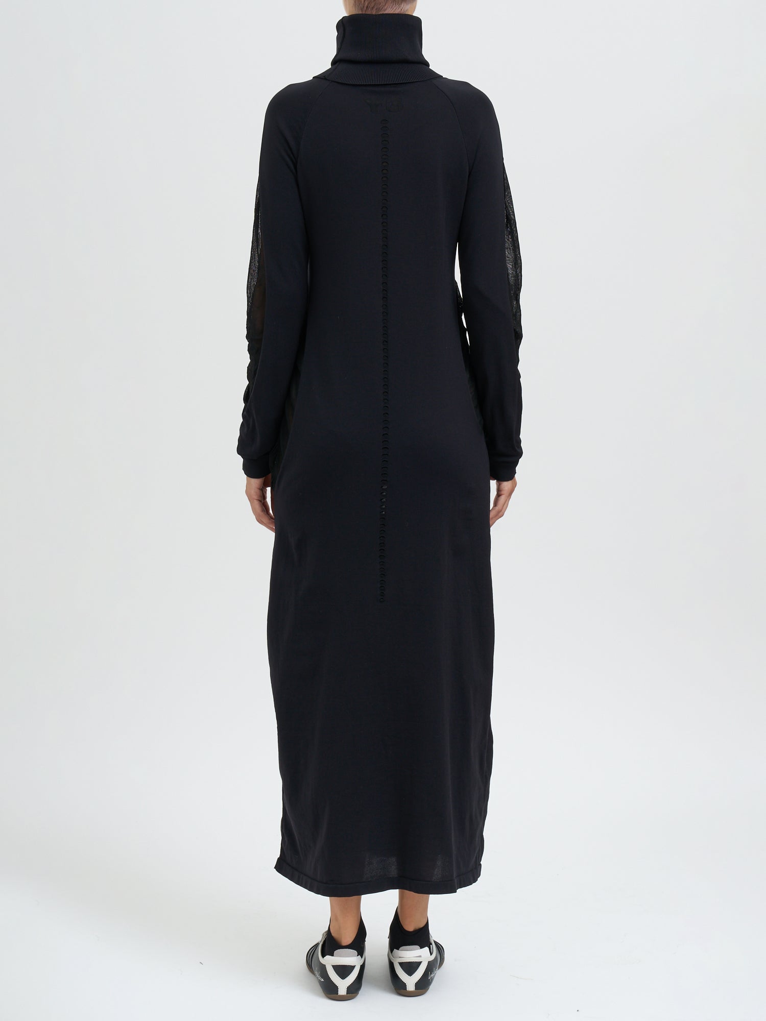 Y-3 Hooded Knit Dress with Fitted Silhouette