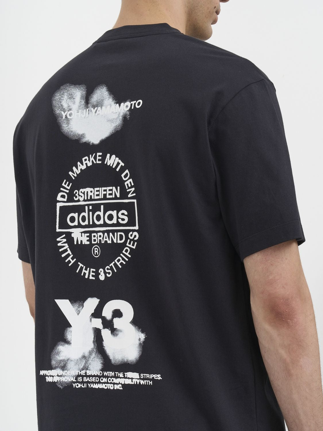 Y-3 Graphic Print T-Shirt with Cut Sleeves